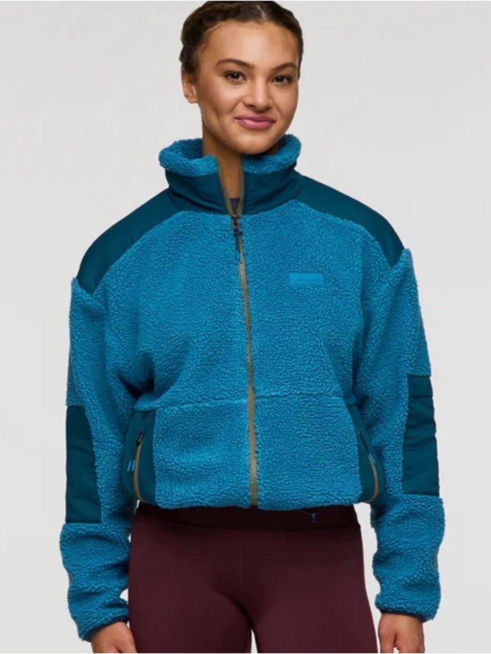 cotopaxi Bacano Fleece zip-up jacket with teal panels